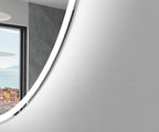 Oglindă LED Ovală 50×80 cm, Iluminare Față + Spate, Dezaburire, 3 Tipuri de Lumină, Touch