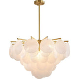 Candelabru RFAN, Model 5557/600, Textura Sticla, Metal, 8 X E14, Auriu