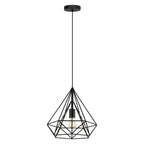 Pendul RFAN, Model 2187/1, cu Abajur, 1 x E27, Inaltime Reglabila, Negru