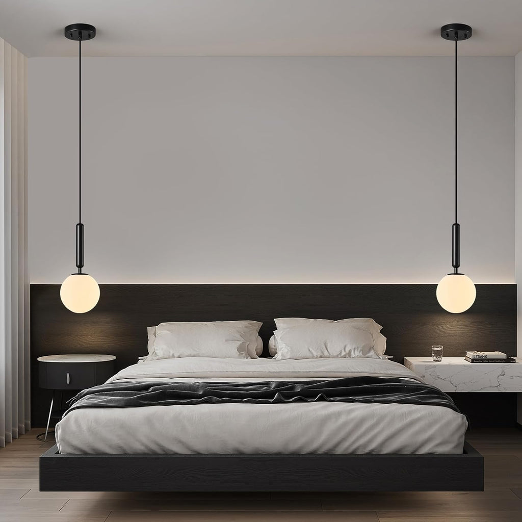 Pendul RFAN, Model ZM84, cu Abajur, 1 X E27, Inaltime Reglabila, Negru
