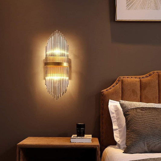 Aplica LED RFAN, Model 8817/2W, Textura Cristal, 3 Tipuri De Lumina, 24W, Auriu