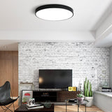 Plafoniera LED RFAN, Rotunda, Mat, 40W, Lumina Rece, 6500K, Negru