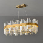 Candelabru LED RFAN, Model H98347/800*300, Textura Cristal, Metal, 120W, Auriu
