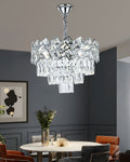 Candelabru RFAN, Model 62111/400, Textura Cristal, Metal, 5 X E27, Argintiu