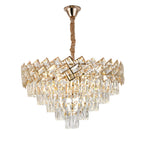 Candelabru RFAN, Model 62111/600, Textura Cristal, Metal, 10 X E27, Auriu