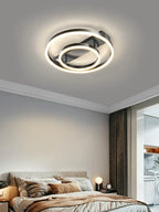 Lustra LED RFAN, Model R9165/400, cu Telecomanda, 3 Tipuri de Lumina, Intensitate Reglabila, 42W, Negru