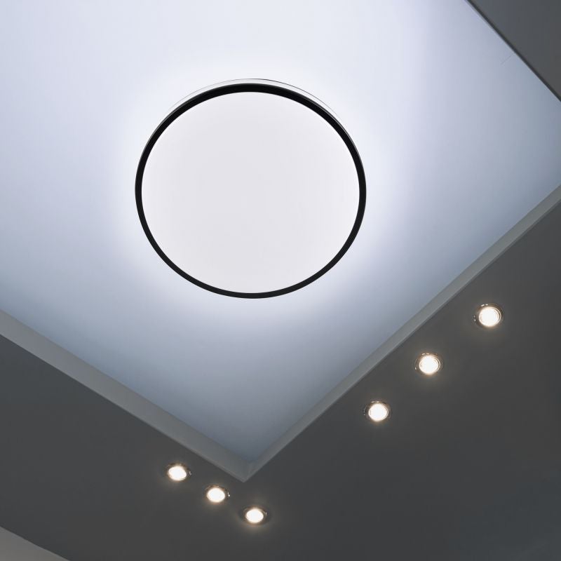 Plafoniera LED RFAN, Rotunda, CCT, 30W, 3 Tipuri De Lumina, Negru
