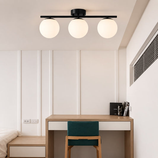 Lustra RFAN, Model 6073-3, Cu Abajururi, 3 X E27, Negru