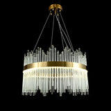 Candelabru LED RFAN, Model 8817/800, Textura Cristal, Metal, 150W, Auriu