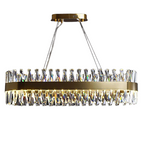Candelabru LED RFAN, Model 8832/800*300, Textura Cristal, Metal, 74W, Auriu