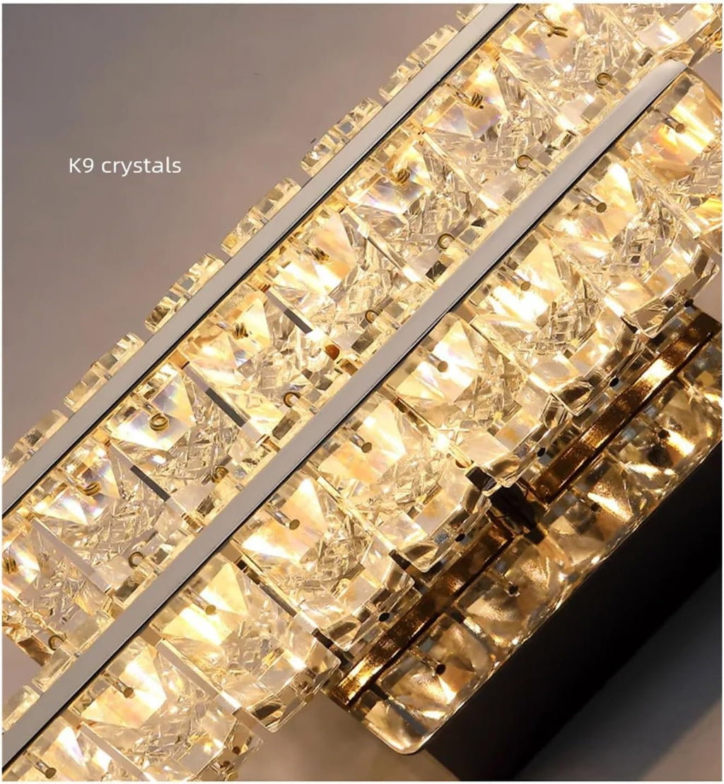 Aplica LED RFAN, Model B6818, Textura Cristal, 3 Tipuri De Lumina, 18W, Auriu