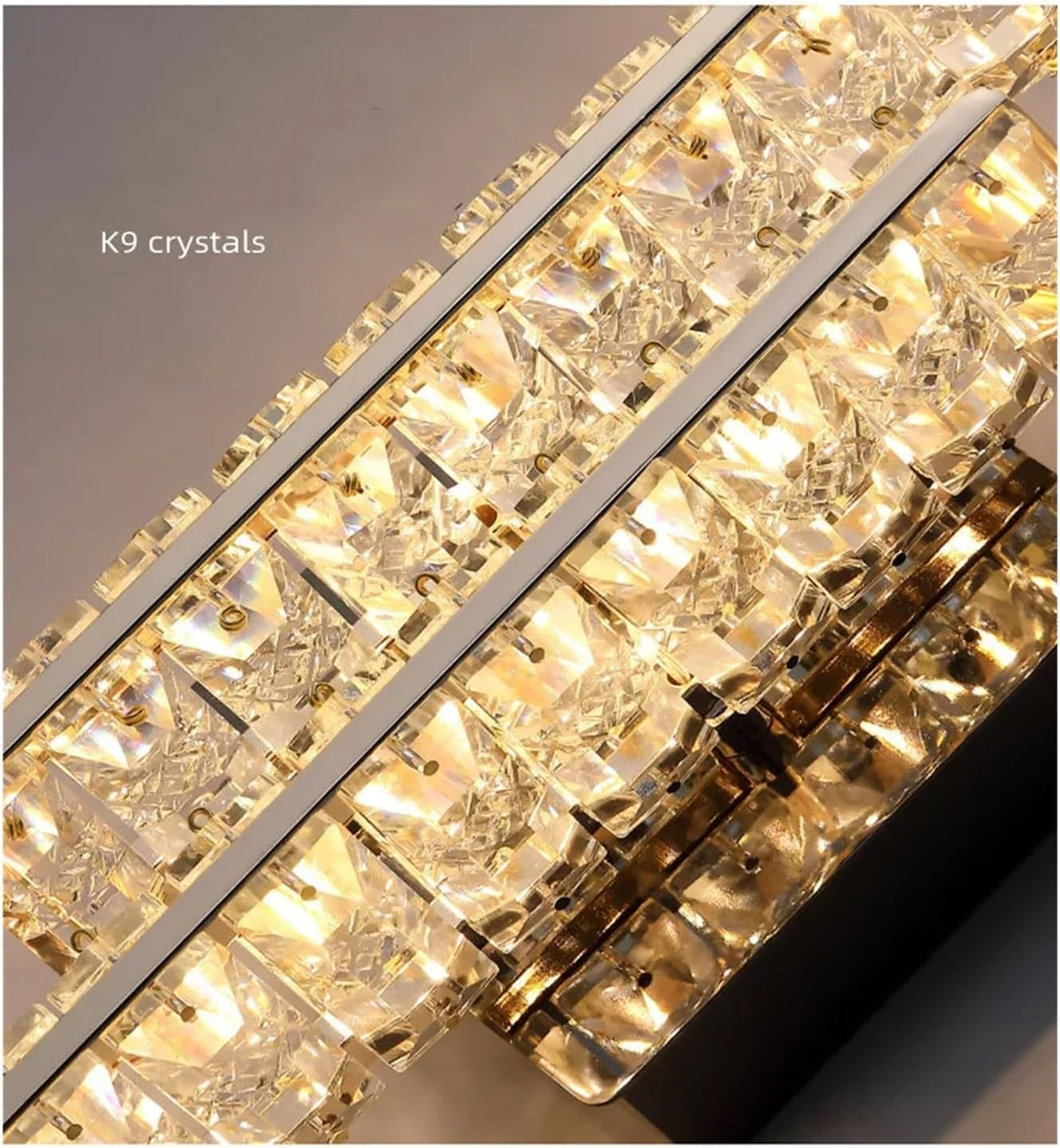 Aplica LED RFAN, Model B6818, Textura Cristal, 3 Tipuri De Lumina, 18W, Auriu