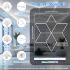 HoneyComb LED RFAN, Forma Stea, Lumina Rece, 6500K, 126W