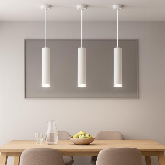 Pendul RFAN, Model WL608, 1 x GU10, Inaltime Reglabila, Alb