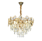 Candelabru RFAN, Model 75001/400, Textura Cristal, Metal, 5 X E14, Auriu