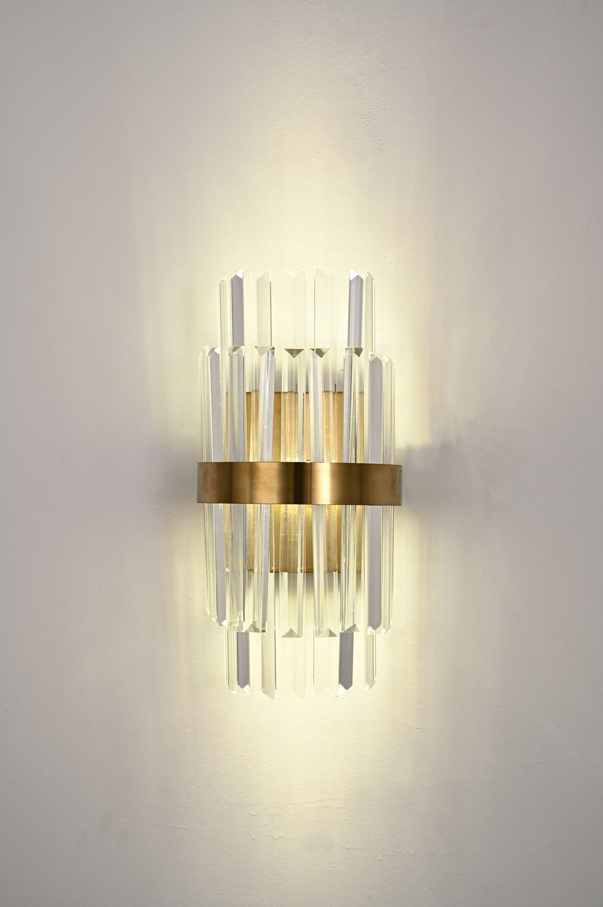 Aplica RFAN, Model 7821/2W, Textura Cristal, Metal, 2 X E14, Auriu