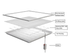 Panou LED RFAN, Patrat 60 x 60 x 2 cm, Lumina Neutra, 4000K, Aluminiu, 50W, Alb