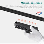 Grila LED Reglabila, Model MH110, Sina Magnetica Aplicata, Lumina Calda, 15W, Negru