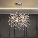 Candelabru RFAN, Model 33020/460, Textura Cristal, Metal, 6 X E14, Argintiu