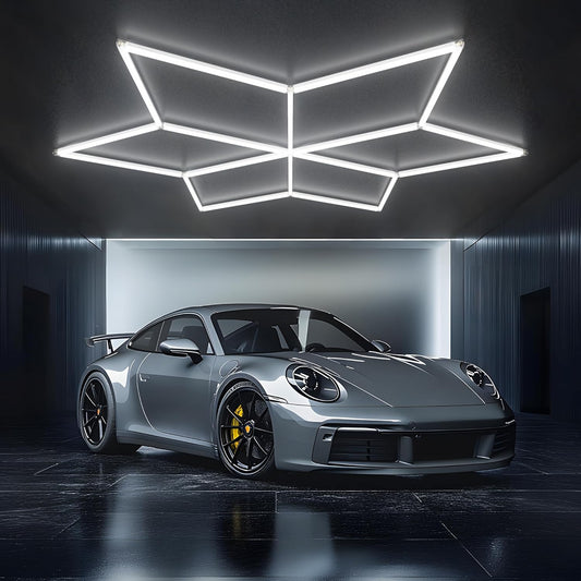 HoneyComb LED RFAN, Forma Stea, Lumina Rece, 6500K, 126W