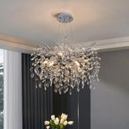 Candelabru RFAN, Model 33020/460, Textura Cristal, Metal, 6 X E14, Argintiu