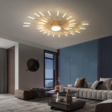 Lustra LED RFAN, Model 5966-28, 3 Tipuri De Lumina, 60W, Auriu