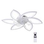 Lustra LED RFAN, Model R9164/6, cu Ventilator si Telecomanda, 3 Tipuri De Lumina, Intensitate Reglabila, 81W, Alb