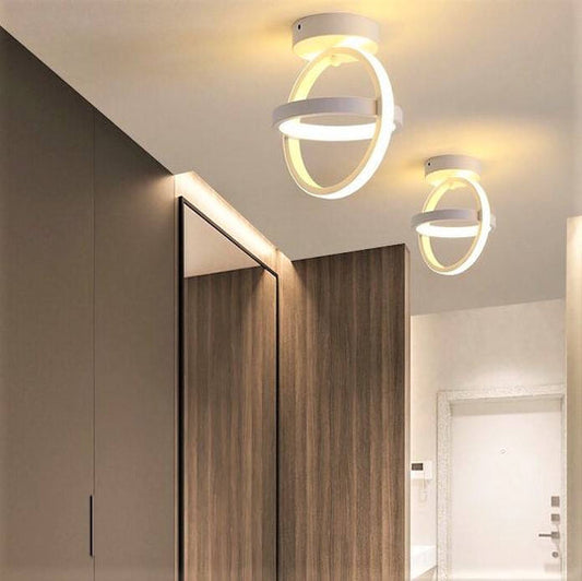 Lustra LED RFAN, Model D200WH, 3 Tipuri De Lumina, 40W, Alb