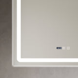 Oglinda LED Si Touch, Cu Functie Dezaburire Si Ceas, 80 x 65 cm, Smack