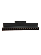 Grila LED Pliabila Sina Magnetica Incastrata, Lumina Calda, 18W, Negru