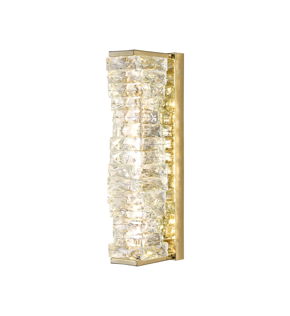 Aplica LED RFAN, Model B6720, Textura Cristal, 3 Tipuri De Lumina, 20W, Auriu