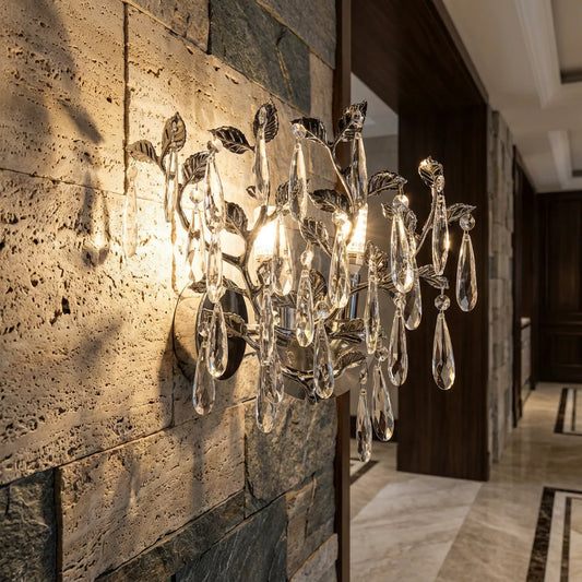 Aplica RFAN, Model W33121/2, Textura Cristal, Metal, 2 X E14, Argintiu