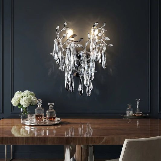 Aplica RFAN, Model W1117/2, Textura Cristal, Metal, 2 X E14, Argintiu