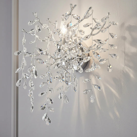 Aplica RFAN, Model W33020/2L, Textura Cristal, Metal, 2 X E14, Argintiu