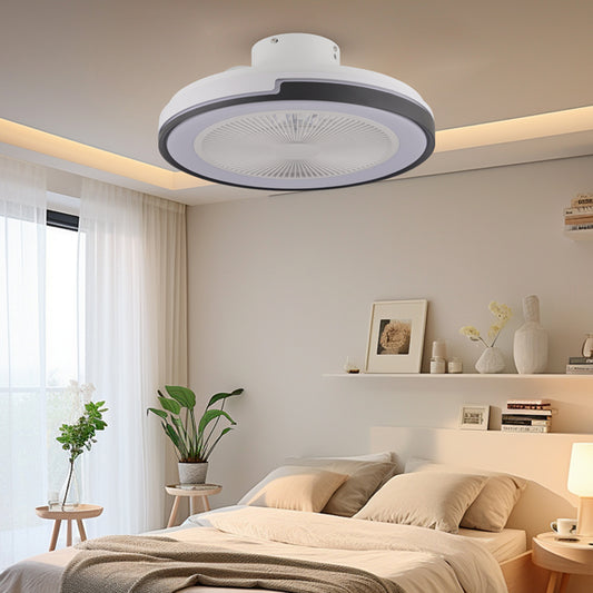 Lustra LED cu ventilator, ESC-CF01, 6 Trepte de Viteza, Telecomanda inclusa, Iluminare Reglabilă și Mod Vară/Iarna
