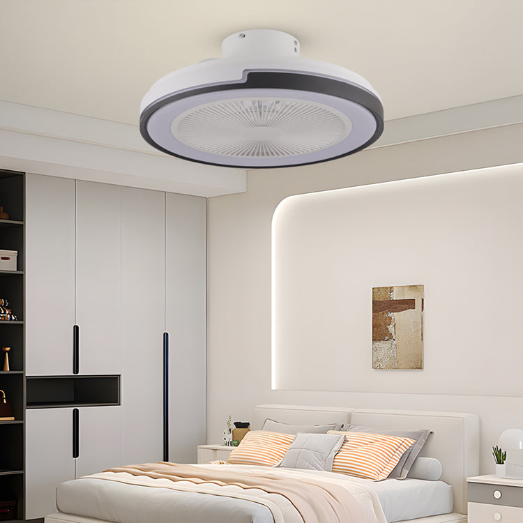Lustra LED cu ventilator, ESC-CF01, 6 Trepte de Viteza, Telecomanda inclusa, Iluminare Reglabila si Mod Vara/Iarna