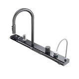 Chiuveta Multifunctionala pentru Bucatarie, Inox, Gri Inchis - Negru, 75x45 cm