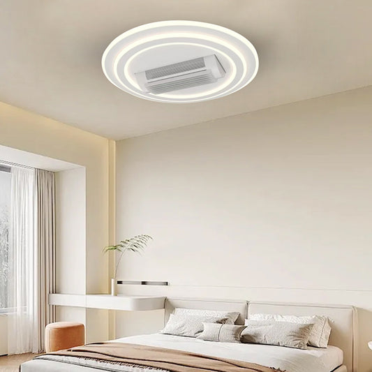 Lustra LED cu ventilator, DL2410-1, 6 Trepte de Viteză, Motor Cupru, Telecomandă, Mod Silențios
