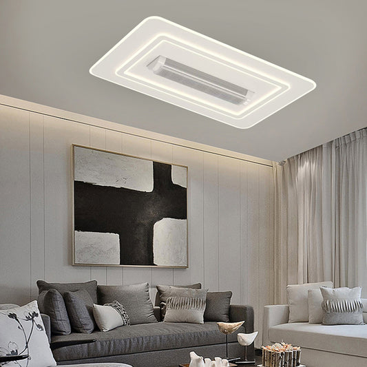 Lustra LED cu ventilator și Control Inteligent, DL2410-3, alb