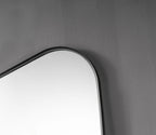 Oglinda LED pentru Dressing, Hol, Baie, Asimetrica Premium 70×110 cm, cu Rama Neagra, Touch, 3 Tipuri Lumina – Calda, Rece, Naturala