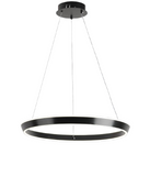 Lustra LED Tip Pendul RFAN, Model F23009/1, Cu Telecomanda, 3 Tipuri De Lumina, Inaltime Reglabila, 160W, Negru