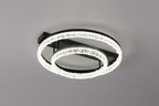 Lustra LED RFAN, Model T9898/2, cu Telecomanda, 3 Tipuri de Lumina, Intensitate Reglabila, 144W, Negru