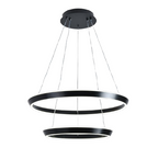 Lustra LED Tip Pendul RFAN, Model F23009/2, Cu Telecomanda, 3 Tipuri De Lumina, Inaltime Reglabila, 146W, Negru