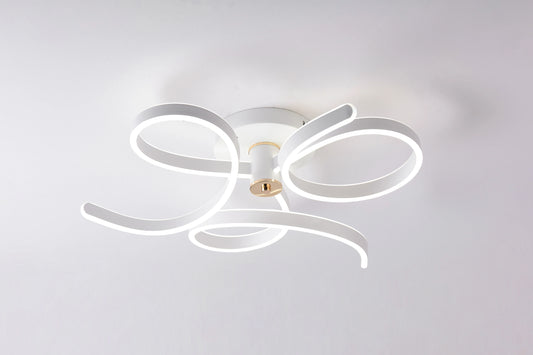 Lustra LED RFAN, Model T9870, Cu Telecomanda, 3 Tipuri De Lumina, Intensitate Reglabila, 360W, Alb/Auriu