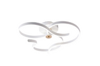 Lustra LED RFAN, Model T9872, Cu Telecomanda, 3 Tipuri De Lumina, Intensitate Reglabila, 360W, Alb/Auriu