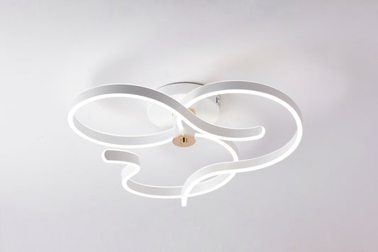 Lustra LED RFAN, Model T9872, Cu Telecomanda, 3 Tipuri De Lumina, Intensitate Reglabila, 360W, Alb/Auriu