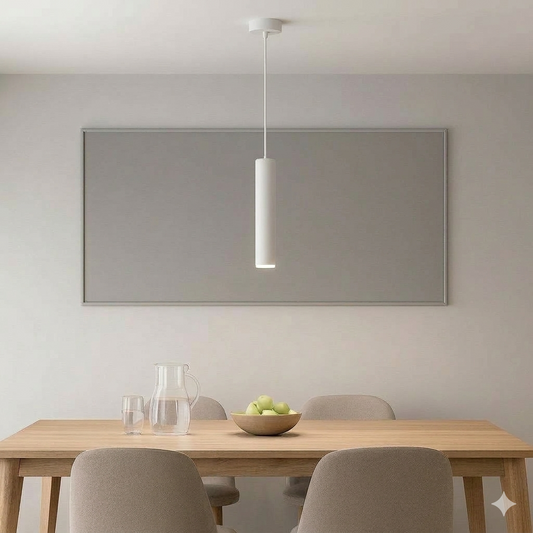 Pendul RFAN, Model H608D-300, 1 x GU10, Inaltime Reglabila, Alb