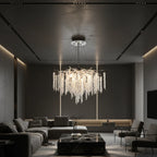 Candelabru RFAN, Model 33001/600, Textura Cristal, Metal, 8 X E14, Argintiu