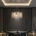 Candelabru RFAN, Model 33001/460, Textura Cristal, Metal, 6 X E14, Argintiu