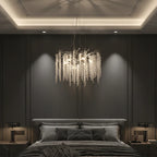 Candelabru RFAN, Model 33001/460, Textura Cristal, Metal, 6 X E14, Argintiu